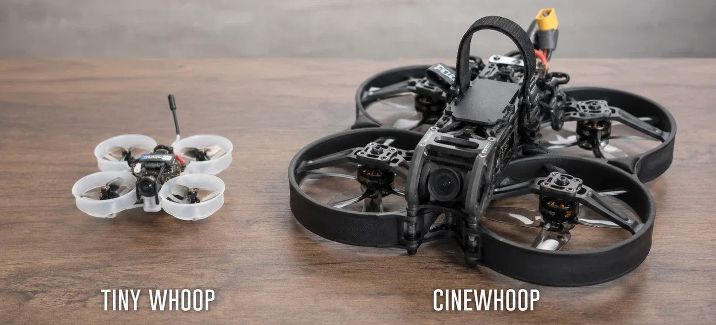 Tinywhoop Drone vs. Cinewhoop